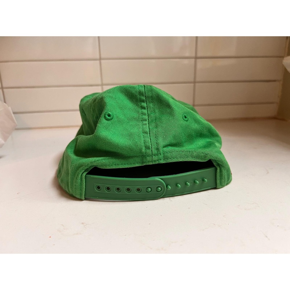 Polo Jeans Co Ralph Lauren Green Snapback Hat Yellow Script Logo 1967 Vintage - Picture 4 of 6